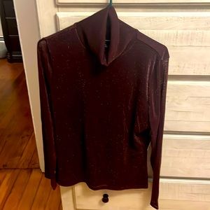 Burgundy Speckled INC Turtleneck XL